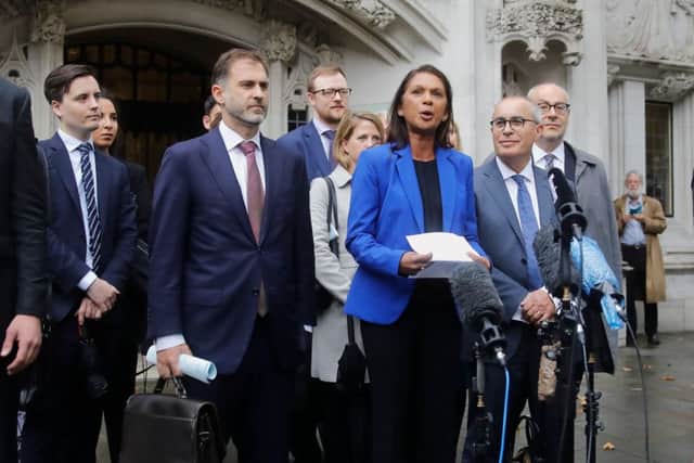 Campaigner Gina Miller speaks outside the Supreme Court (Photo by Tolga AKMEN /AFP/Getty Images)