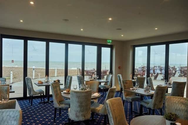 The Brasserie on the Beach restaurant at the Cooden Beach Hotel. Picture supplied by James Kimber