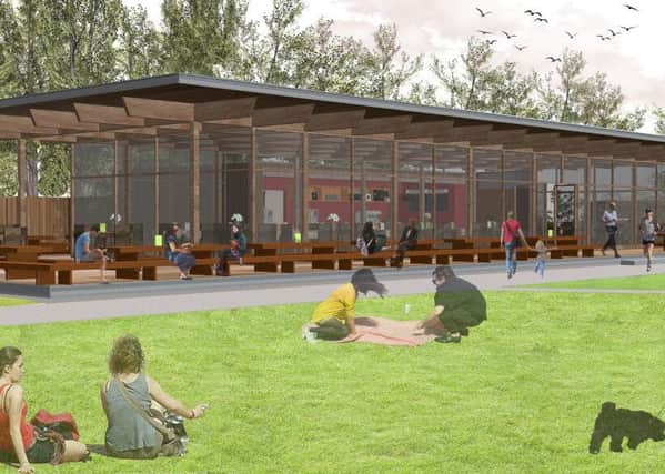 Plans for a pavilion tea house in Hove Park