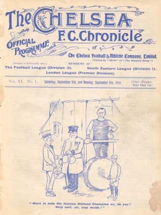 The official programme cover fom 1910