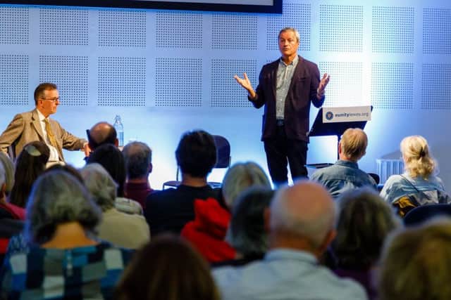 Broadcaster Gavin Esler was in Lewes to give a wide-ranging talk on Brexit (photo by Carlotta Luke)
