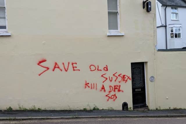 Graffiti in Paddock Road, Lewes