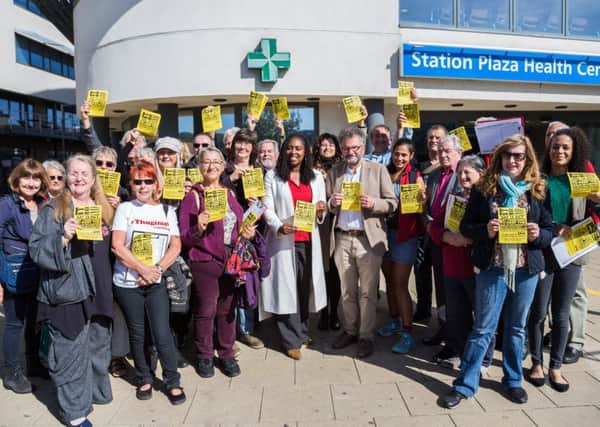 Campaigners trying to save the walk-in centre pictured last year