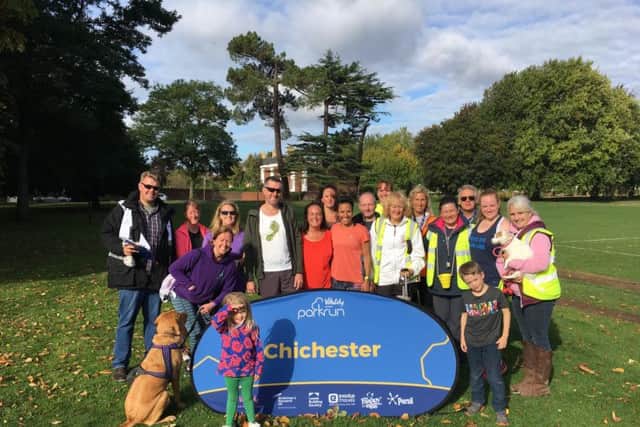 Parkrunners with Dame Kelly this weekend.