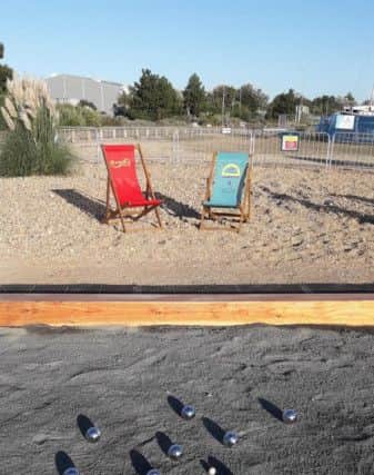 The new Petanque Court at Sovereign Harbour