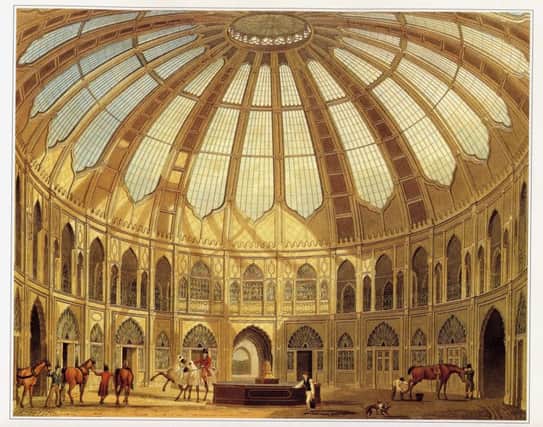 The Brighton Dome in use as a stable