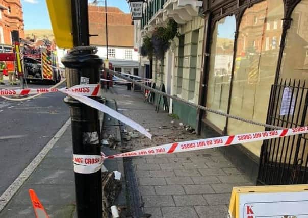 Lewes High Street has been closed off following the incident. 

Picture: Kiki Drake