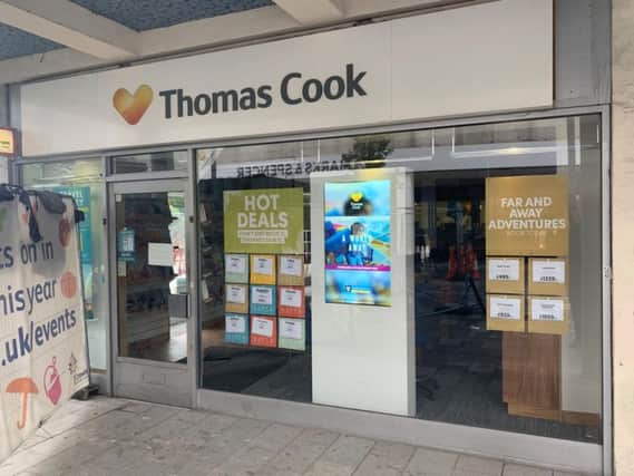 The closed Thomas Cook branch in Crawley