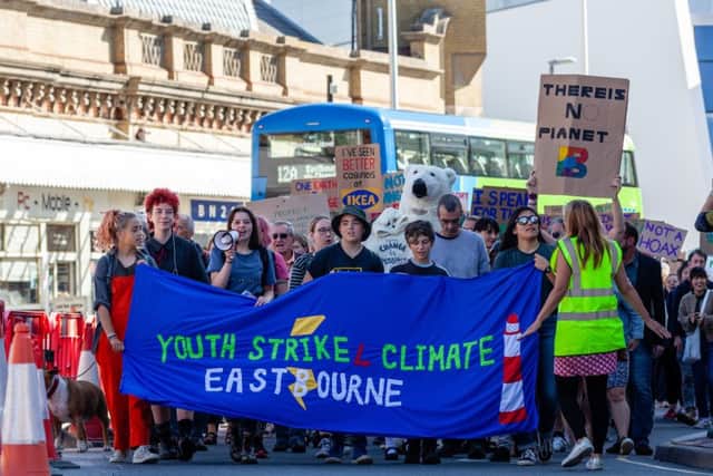 Eastbourne Global Climate Strike Credit: SEUK News/Alamy Live News.