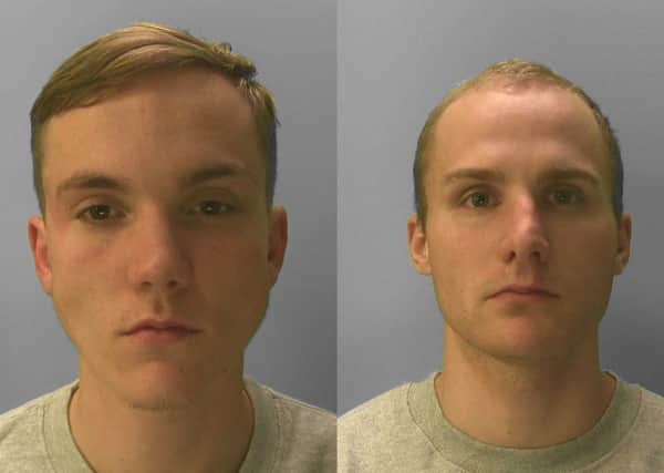 Reece Lefevre and Tyler Jones. Picture supplied by Sussex Police