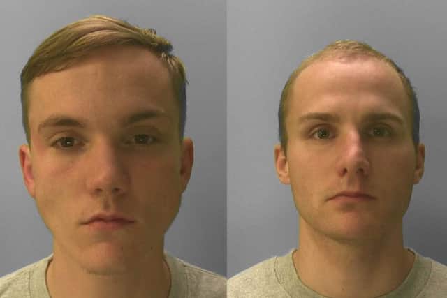 Reece Lefevre and Tyler Jones. Picture supplied by Sussex Police