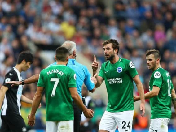 Brighton and Hove Albion midfielder Davy Propper remains a doubt for Tottenham with a hamstring injury
