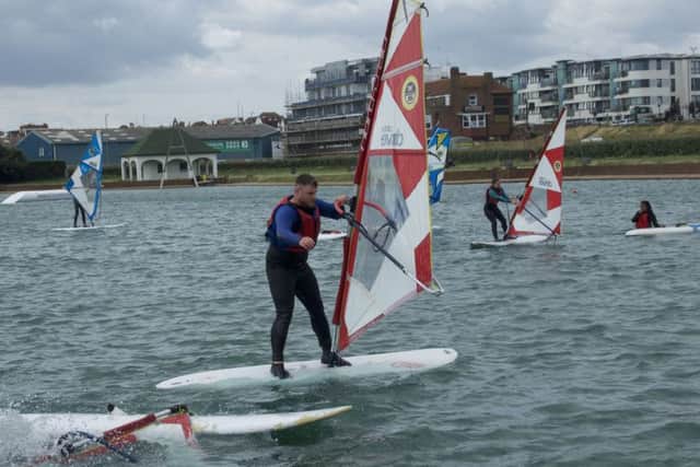 Windsurfing is part of the programme, thanks to Neilson Watersports
