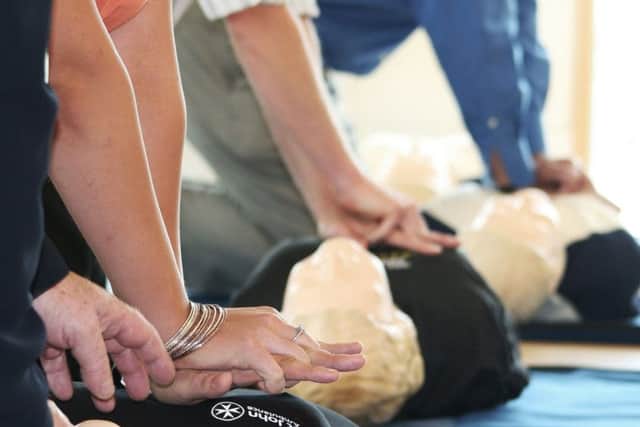 Volunteers from St John Ambulance will show people how to help someone in cardiac arrest