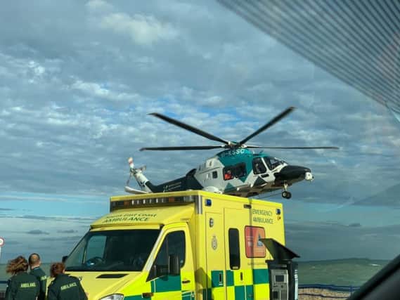 Air ambulance incident in Eastbourne. Photo by David Ray