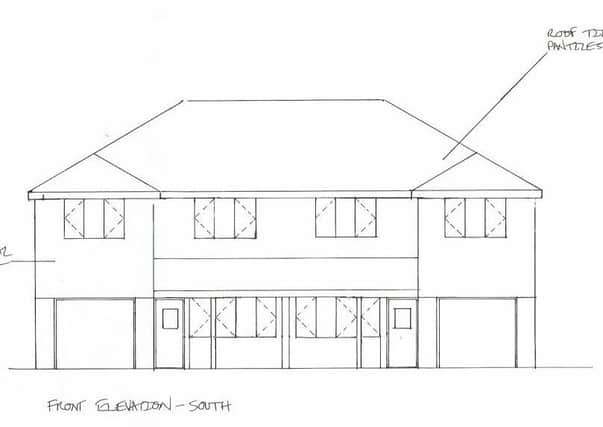Front of one of the new proposed homes in Newick