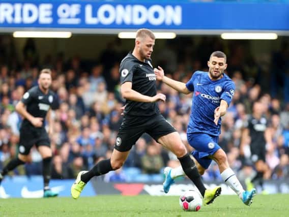 Brighton and Hove Albion defender Adam Webster was backed by manager after his error against Chelsea