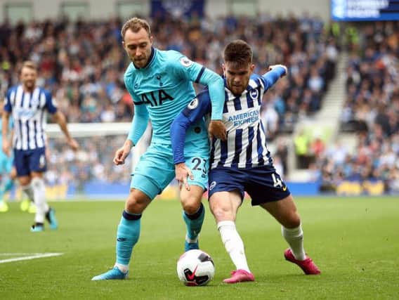 Brighton striker Aaron Connolly was a constant menace to Tottenham and scored twice