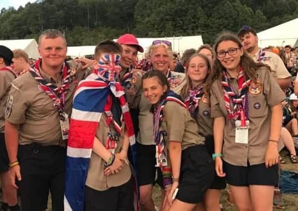 The scouts at the jamboree event