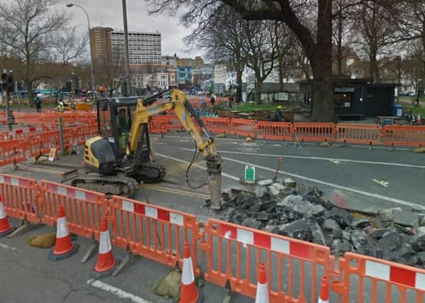 The first phase of the Valley Gardens roadworks