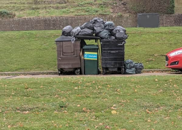 Rubbish pile in Brighton