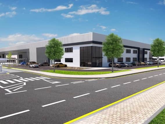 An image of how the new logistics hub will look