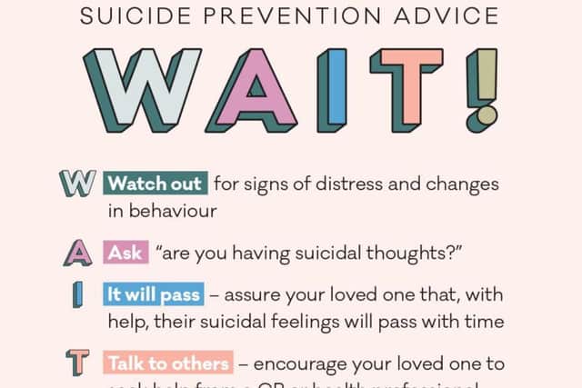 Suicide prevention advice from Mental Health Foundation