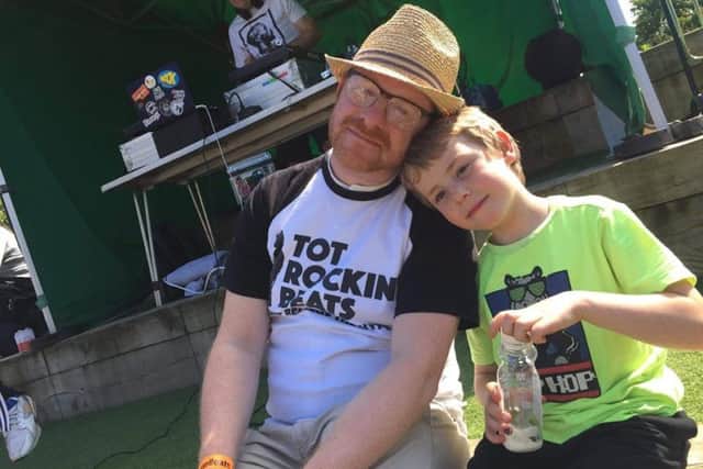 Dan and his son Nat, 7