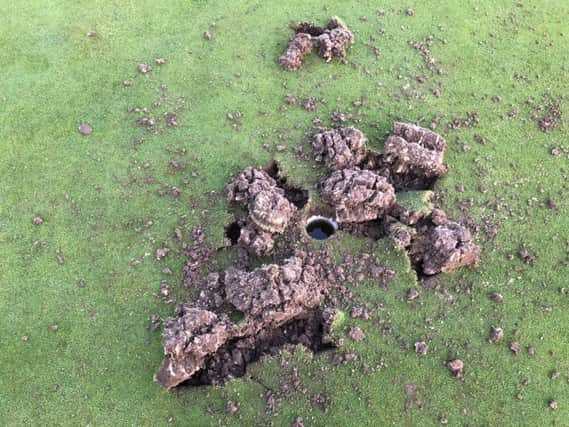 Vandals cause serious damage at Willingdon Golf Club green