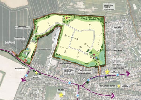 Land north of Sefter Road is set to be developed for 280 homes