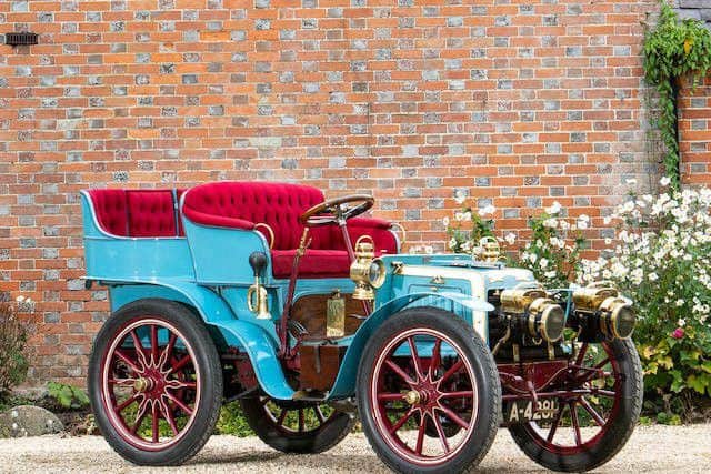 The 1901 Papillon Bleu will go to auction at Bonhams on Friday November 1 2019, before the London to Brighton Veteran Car Run on November 3