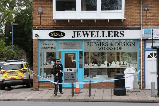 MSJ Jewellery, Selsey. Aggravated burglary investigation. 16-10-19