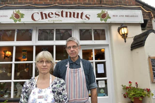 Alfriston High Street - Mary and Malcolm Chapman at Chestnuts (Photo by Jon Rigby) SUS-191017-104449008