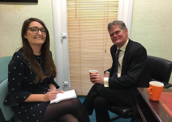 Stephen Lloyd MP is interviewed by Herald reporter Ginny Sanderson