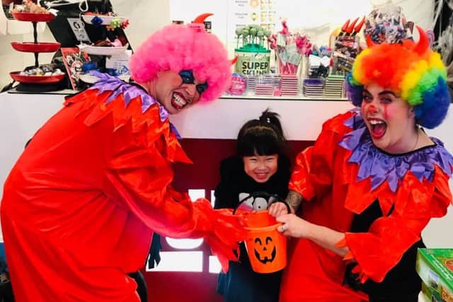 Some scary clowns at last year's Halloween trail