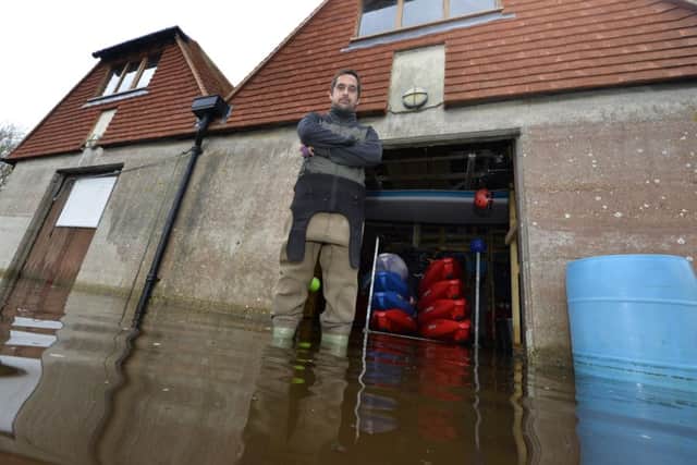 Buzz Active general manager Richard Wilson at their flooded premises at Exceat (Photo by Jon Rigby) SUS-191024-105957008