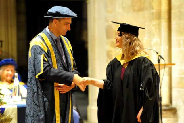 Chichester graduation ceremony at Chichester Cathedral. Pic Steve Robards SR24101902 SUS-191025-090340001