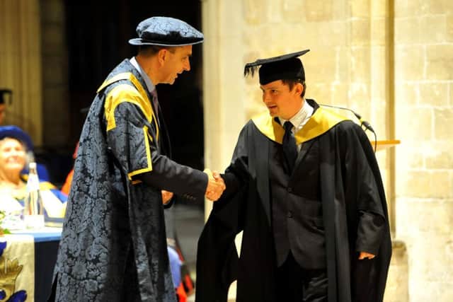 Chichester graduation ceremony at Chichester Cathedral. Pic Steve Robards SR24101902 SUS-191025-090351001