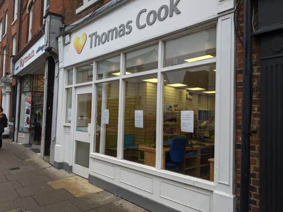 This week, signs have appeared on the window of the former Thomas Cook shop in East Street, reading: "This store is now re-open as Hays Travel. Please come in and see us."