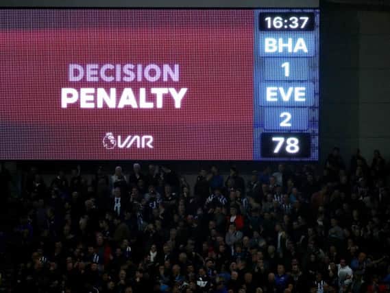 VAR came into play at the Amex Stadium as Brighton won 3-2 against Everton