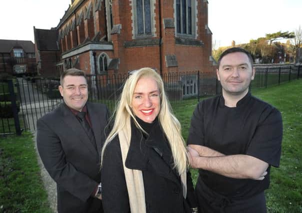Picture by Mark Dimmock: Dariana Galli and the team from All Saints Chapel