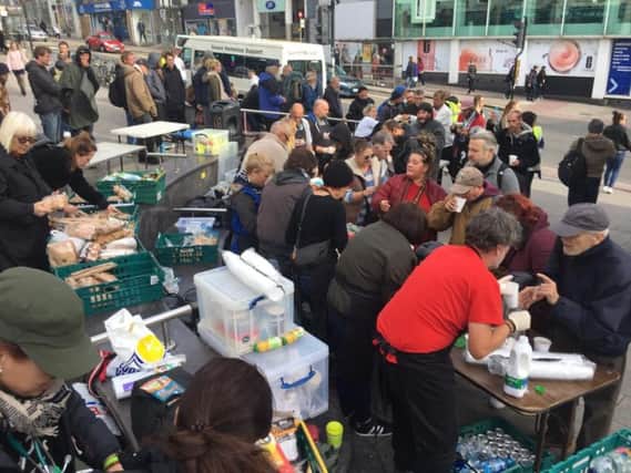 Sussex Homeless Support run a street kitchen every Sunday, at the Clock Tower, for Brighton's homeless