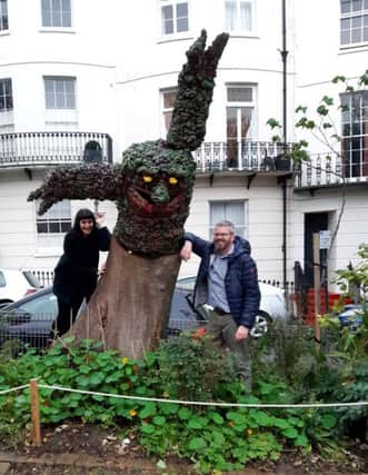 Norfolk Square, Hove's newest resident- Marvin the monster