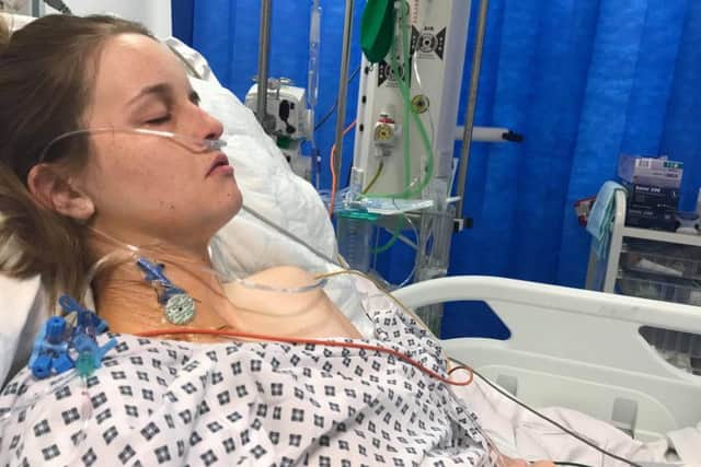 Tasha Luck underwent a five hour operation to have her tumour removed