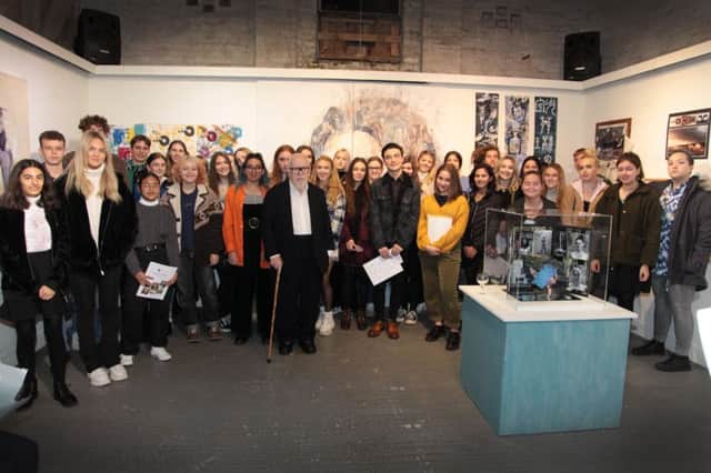 Winners and entrants of the Farleys Arts Trust Awards with Sir Peter Blake