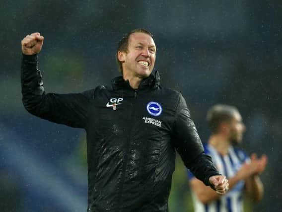 Brighton and Hove Albion manager Graham Potter has steered his team to eighth in the Premier league table after 11 matches