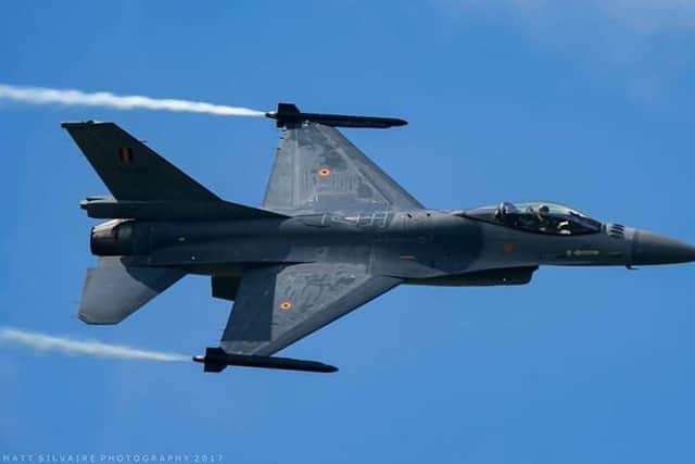 Aviation photographer Matt Silvaire says they were Belgian Air Component Lockheed Martin F-16AMs, which he captured at Airbourne earlier this year SUS-190611-164042001