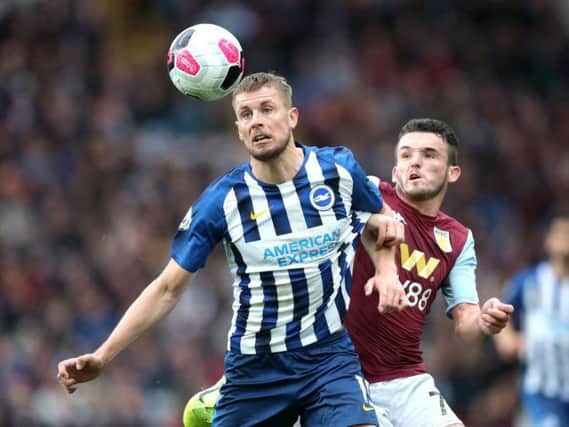 Brighton and Hove Albion defender Adam Webster faces a spell on the sidelines with ankle ligament damage