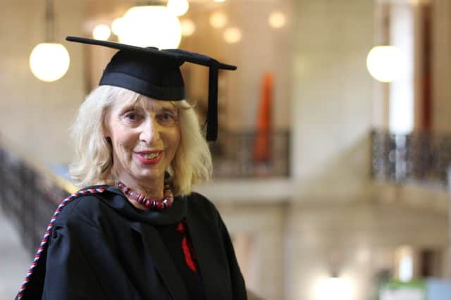 Newly graduated Diana Hills who has achieved a BA in History of Art at the age of 72