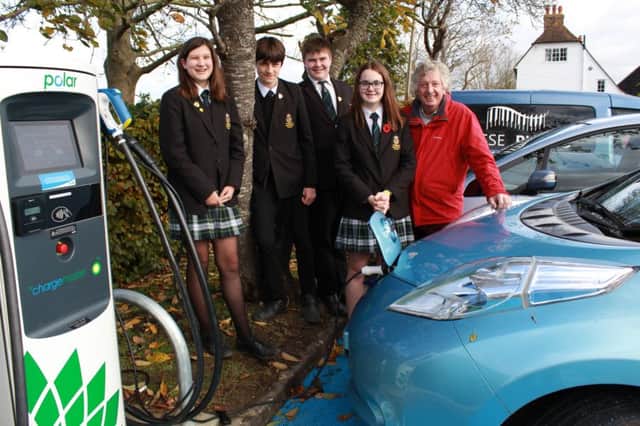 Ringmer reisdent Harvey Linehan with a group of Eco Reps from King's Academy Ringmer, photo by Jamie Peacock